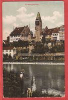 Bremgarten AG - Fischer mit Hund vor Altstadt - 1909