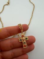 Vintage Halskette mit Kreuz Anhänger🇨🇭