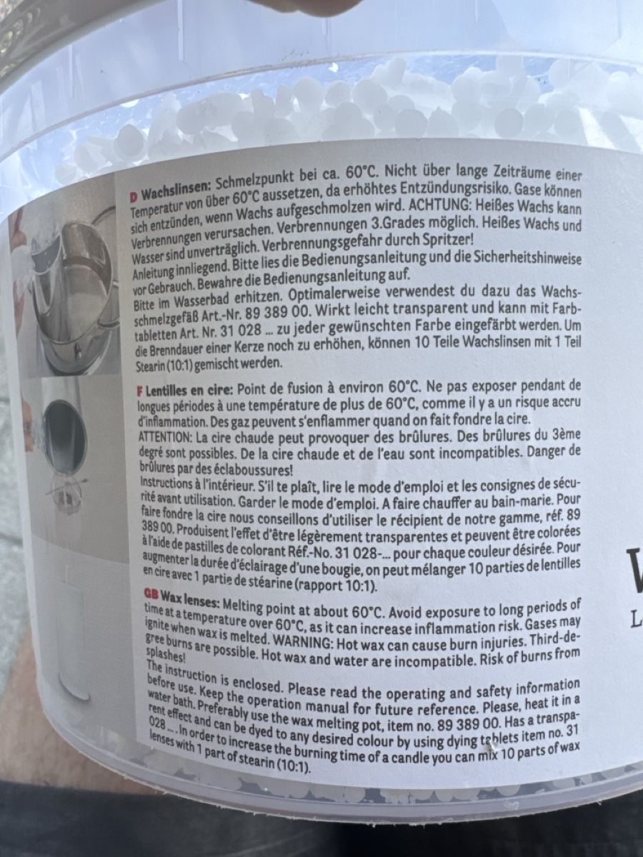 Modelliermasse: Wachslinsen Rayher 1.5kg – Neu (gemäss Beschreibung) aus Bern von goronolza 2