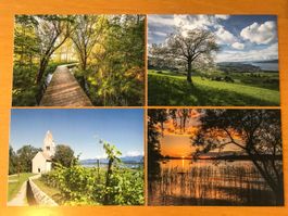4x Postkarten Landschaften im Bezirk Höfe