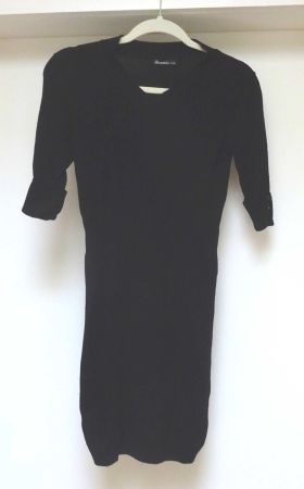 Strickkleid / Longtop - Cashmere Blend - schwarz - Gr. XS/S