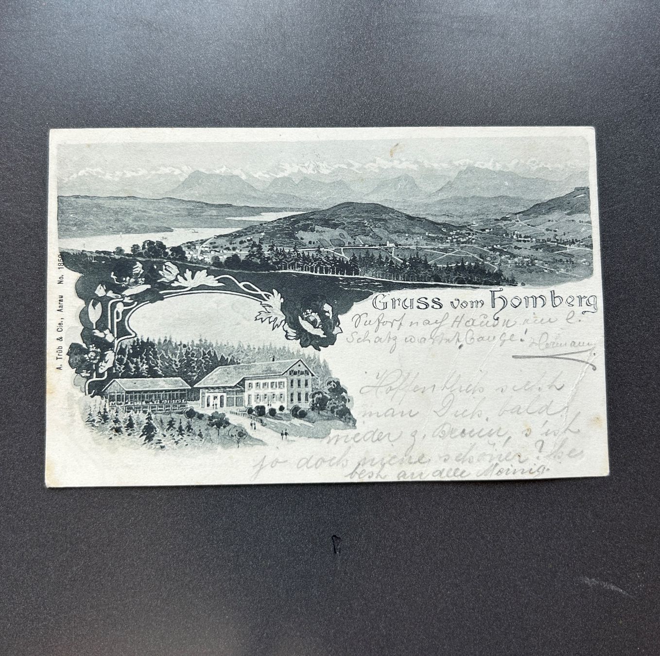 Ansichtskarten: Gruss vom Homberg 1908 – Gebraucht aus Untervaz von buesmig