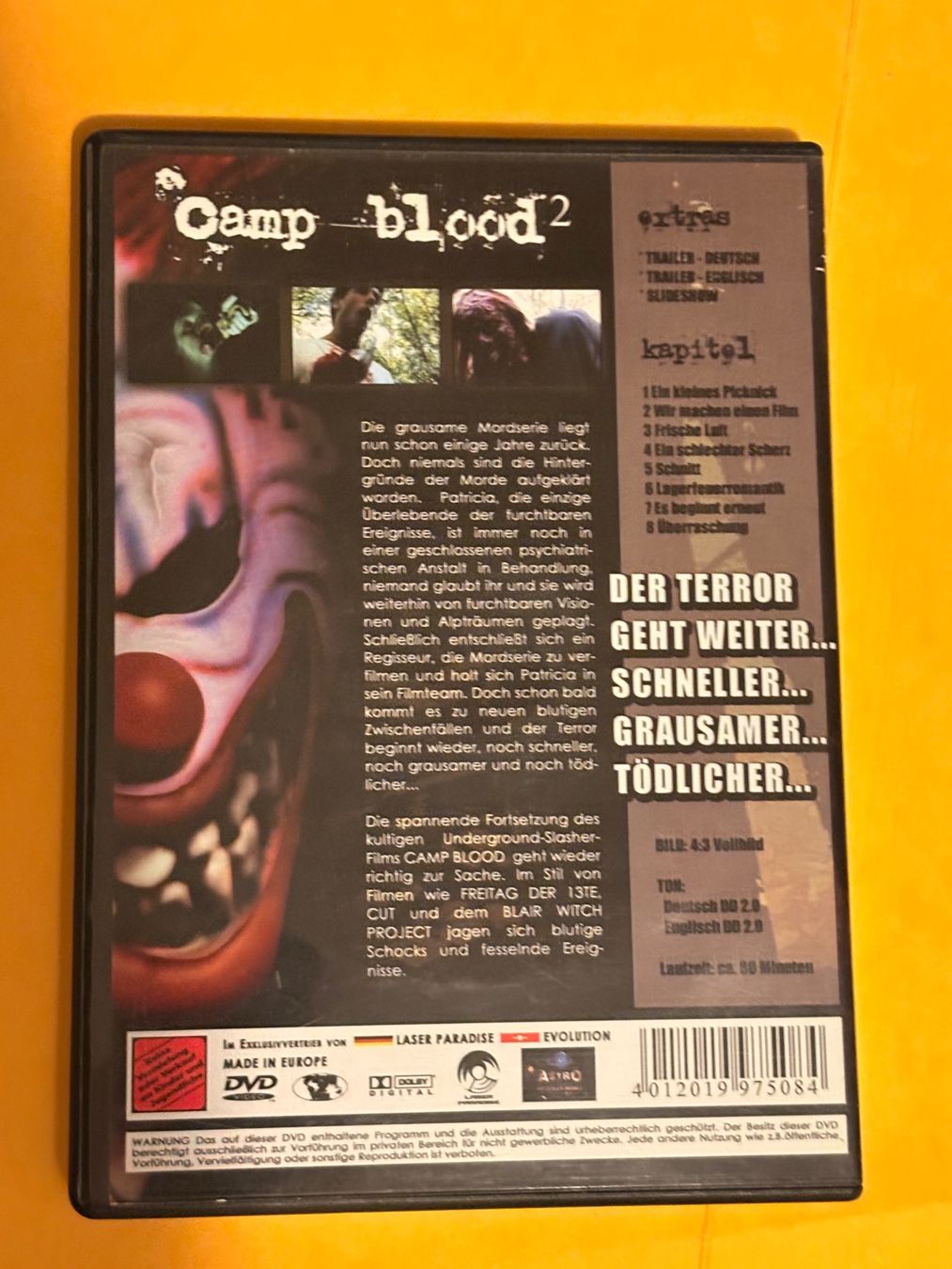 Tutti i DVDs: Camp Blood Teil 2 – Usato da Spreitenbach venduto da SwissTradeMan 1