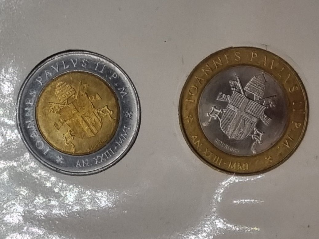 Toutes les monnaies: Vatican 500 + 1000 Lire 2001 – Neuf avec emballage d'origine à Bure par chap981 1