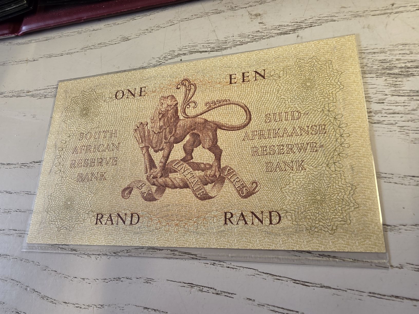 Banconote: 1 Rand Südafrika Banknote  – Nuovo e nell'imballaggio originale da Herisau venduto da Antiques.AR 1