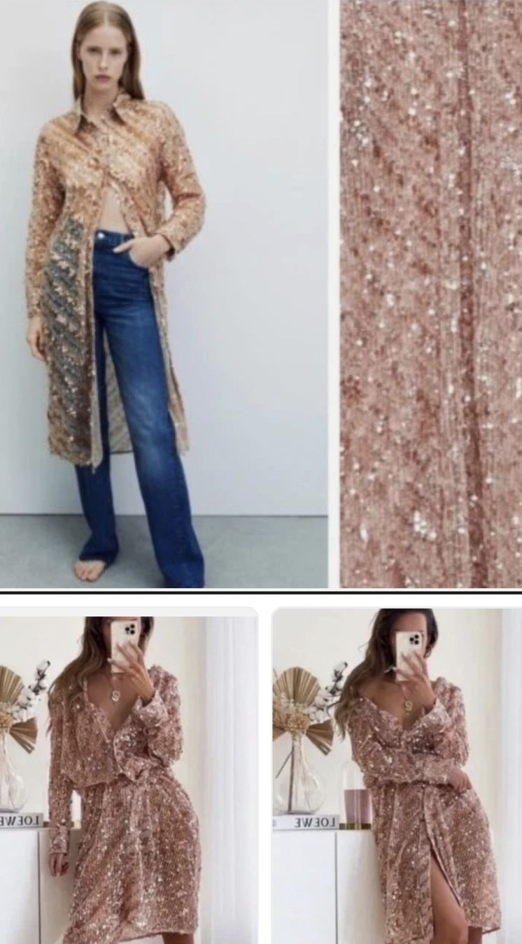 Zara Vestiti: Glitzernde Hemdbluse ZARA NEU – Nuovo (secondo la descrizione) da Zürich venduto da SwissWardrobe 1