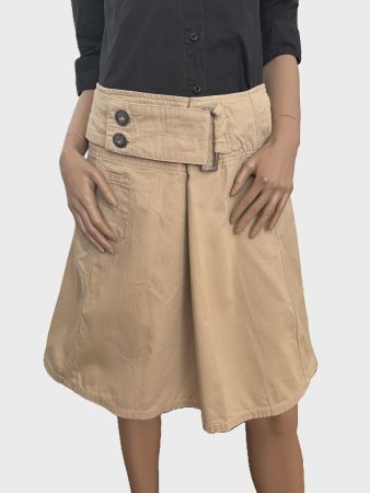 Vintage Rock 90s/Y2K – Beige A‑Linie – 100% Baumwolle