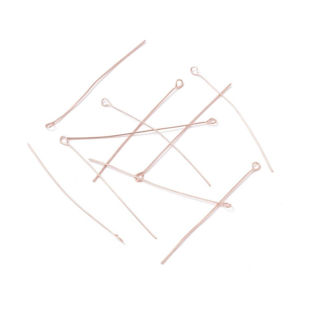 Penna & Evidenziatori: 10 Kettelstifte Messing rose-gold 50mm – Nuovo (secondo la descrizione) da Alpnachstad venduto da perlengaby 1