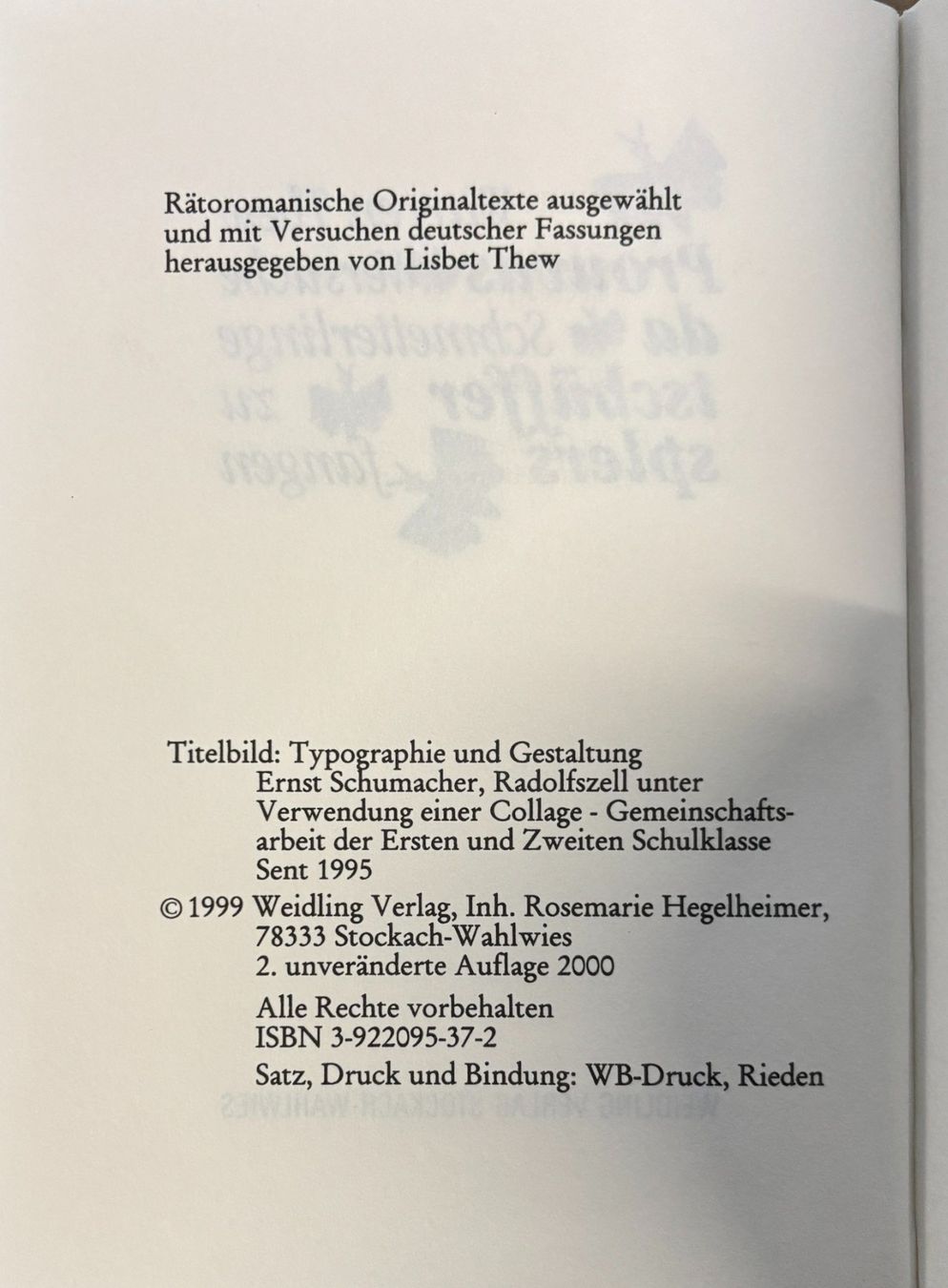 Libri: Prouvas das tschüffer splers – Nuovo (secondo la descrizione) da Sarnen venduto da Livres 2
