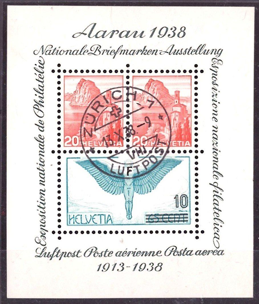 Alle Briefmarken: # 7 --- AARAUERBLOCK – Gebraucht aus Dübendorf von Piero2