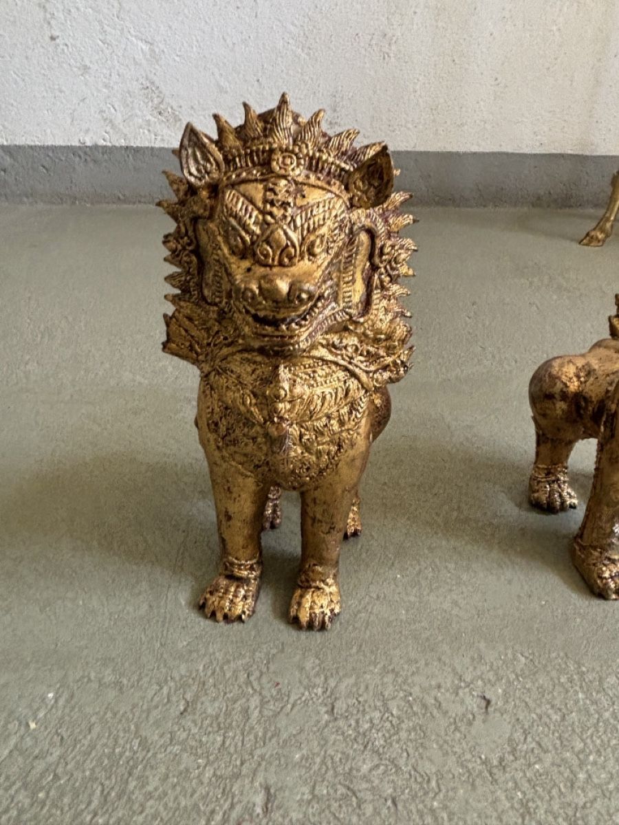Tutte le decorazioni: paire de chiens Bronze doré ancienne – Usato da Buttes venduto da ButtA15 5