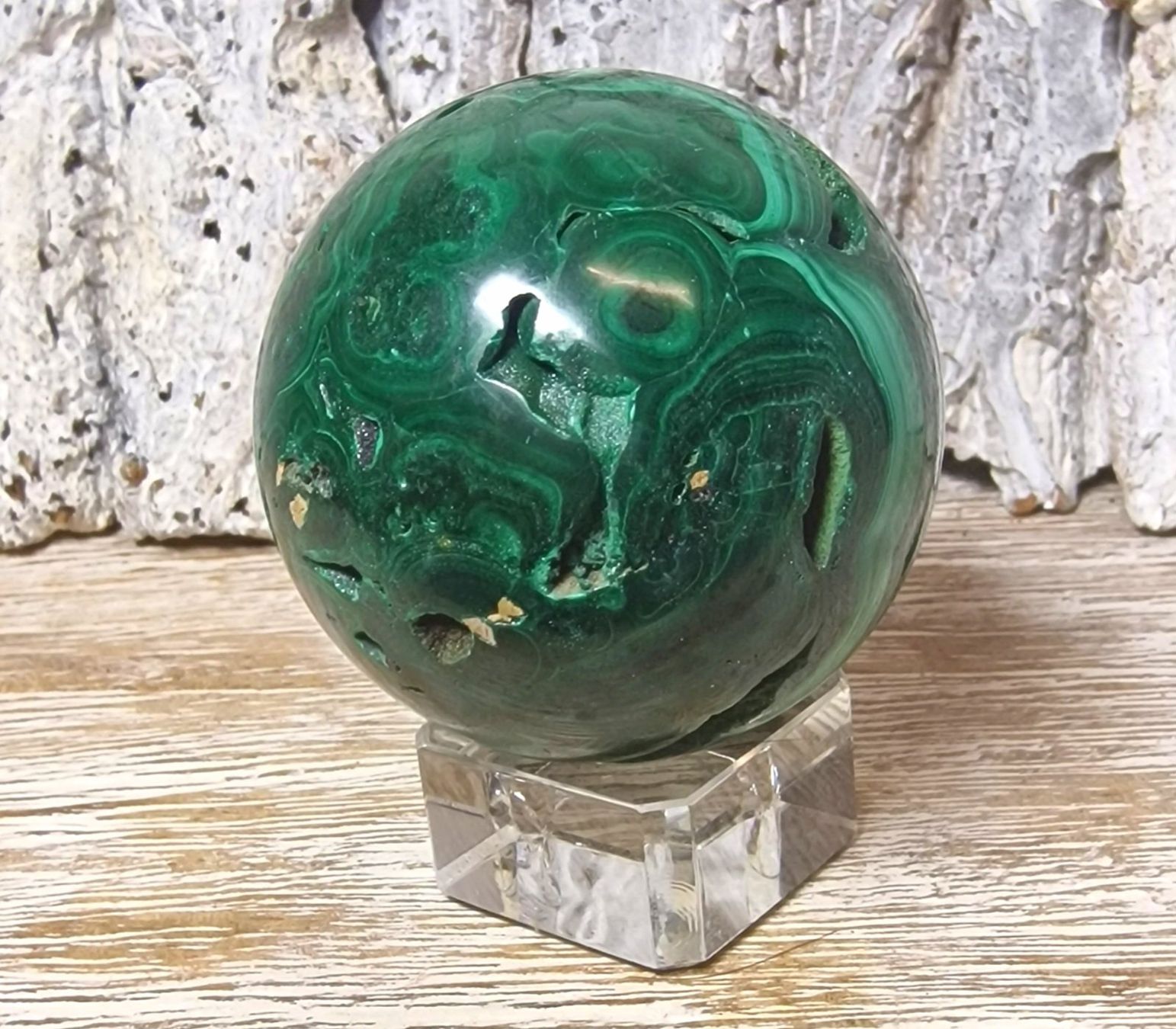 Minerali & Pietre curative: Malachit Kugel 46mm 187g – Nuovo (secondo la descrizione) da Matzingen venduto da Shay_Crystalz 1