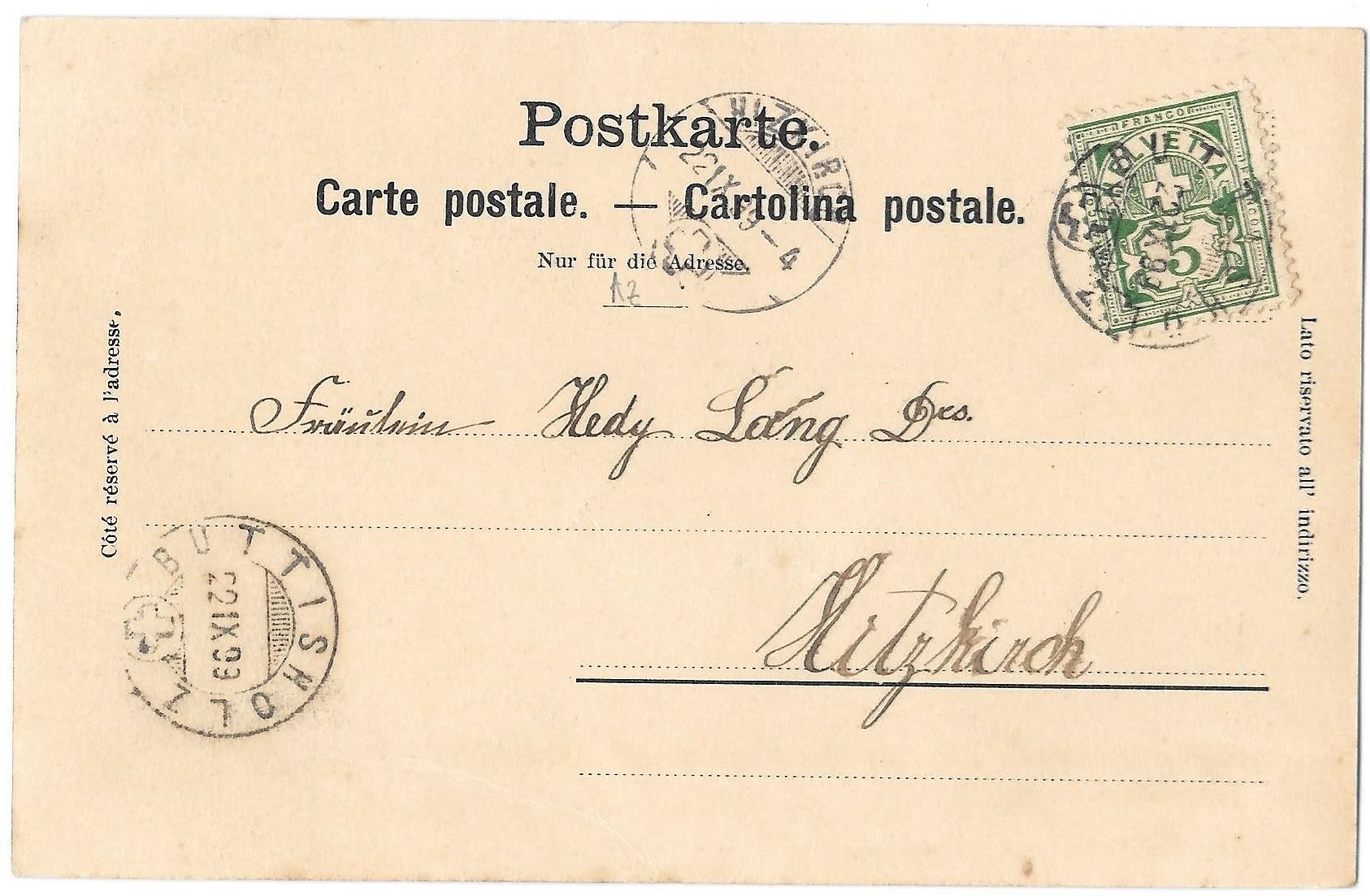 Cartoline postali: Hochdorf Teilansicht – Usato da Olten venduto da clotaldi 1