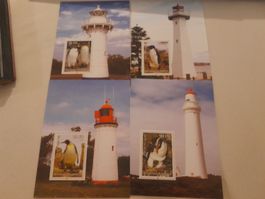 Djibouti 4 blocs oiseaux pingouins Phare
