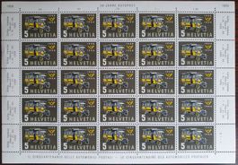 324.3.02c Postfrischer Bogen D111 mit Abart Ret. über A
