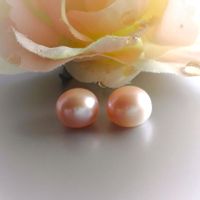Perlen - Paar - rosa - 6,5 mm