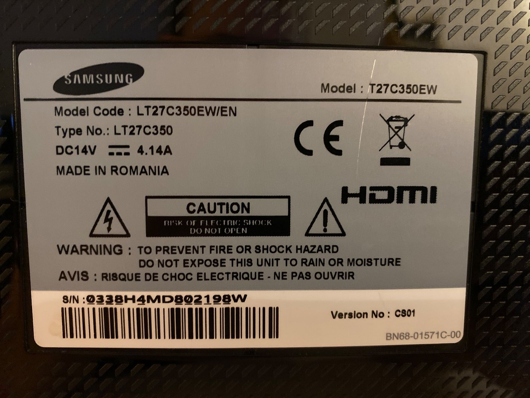 Samsung Monitor: Samsung Bildschirm Model: T27C350EW – Usato da Wilderswil venduto da Nicolas.Studer 4