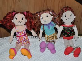 3 lustige Girls Stoffpuppen