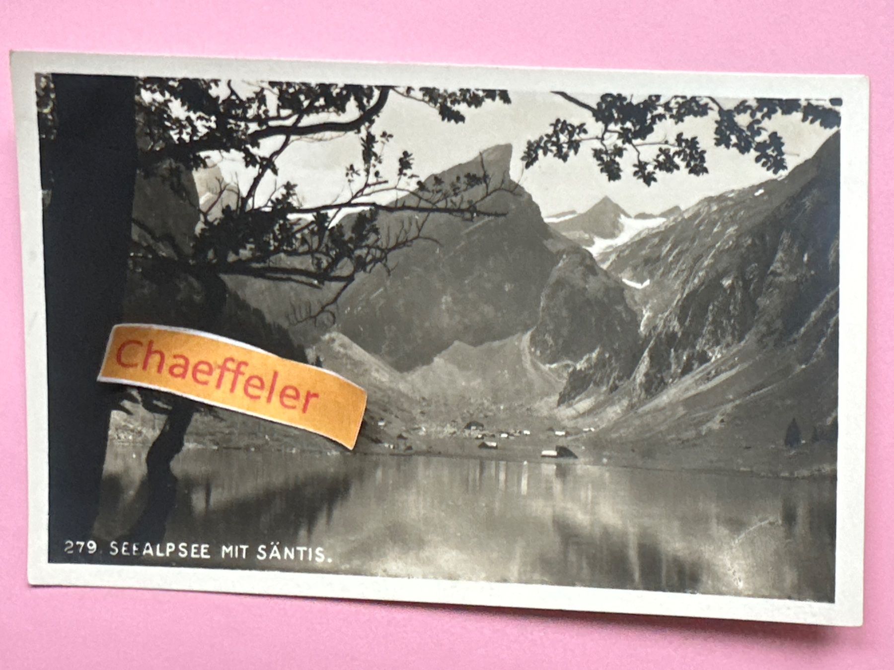 Cartoline postali: 279 Seealpsee mit Säntis – Usato da Zürich venduto da Chaeffeler