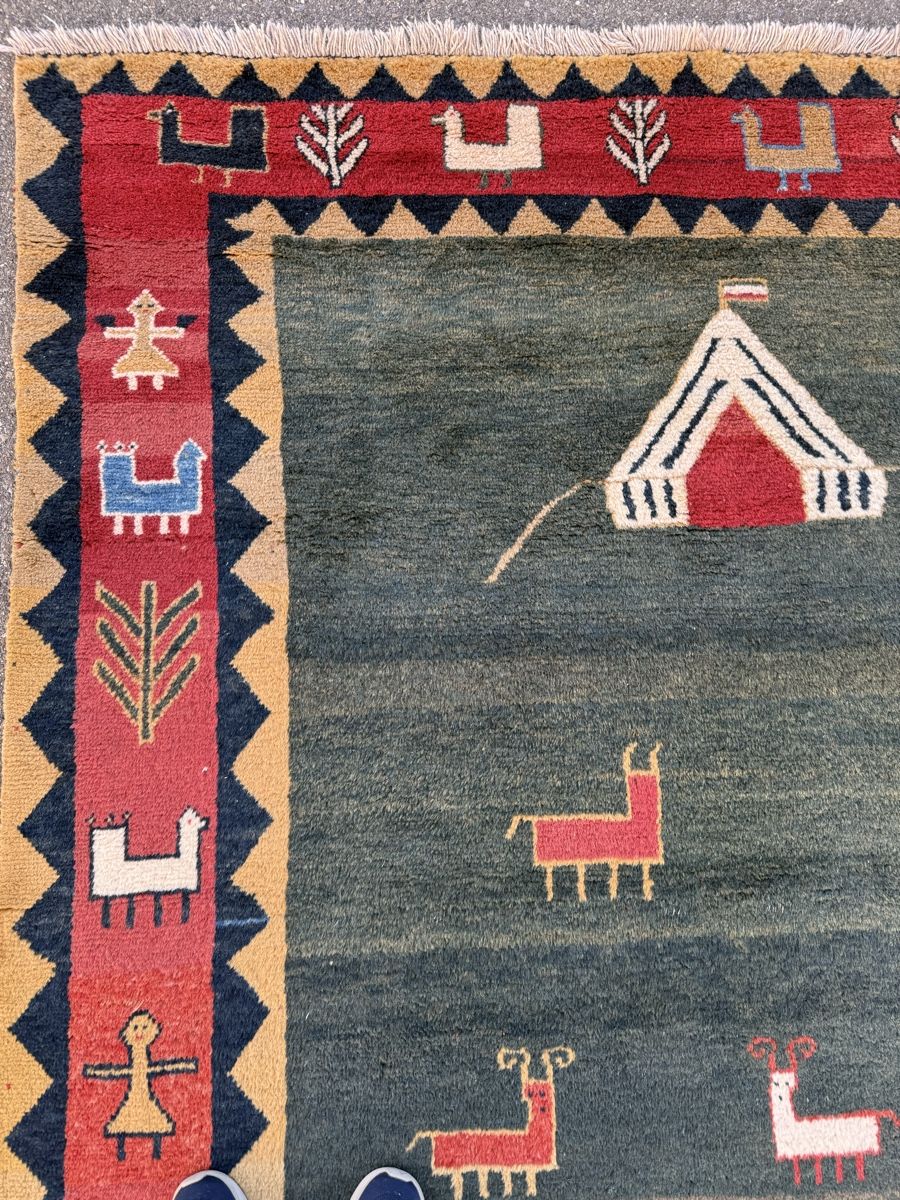 Gabbeh Tappeti: Wunderschöner Perserteppich Gabbeh 245x210.cm – Usato da Sempach venduto da Star7 3