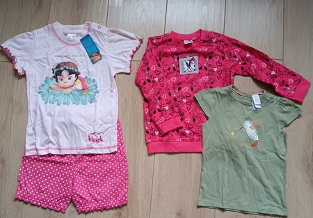 NEUF Lot T.92, pyjama HEIDI, pull SNOOPY et T-shirt, lot 1
