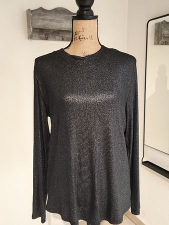 Damen Pullover schwarz Glitzer Grösse XL neu