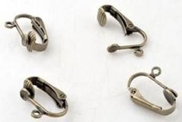 Ohrclip    bronze  17x14mm    1 Paar