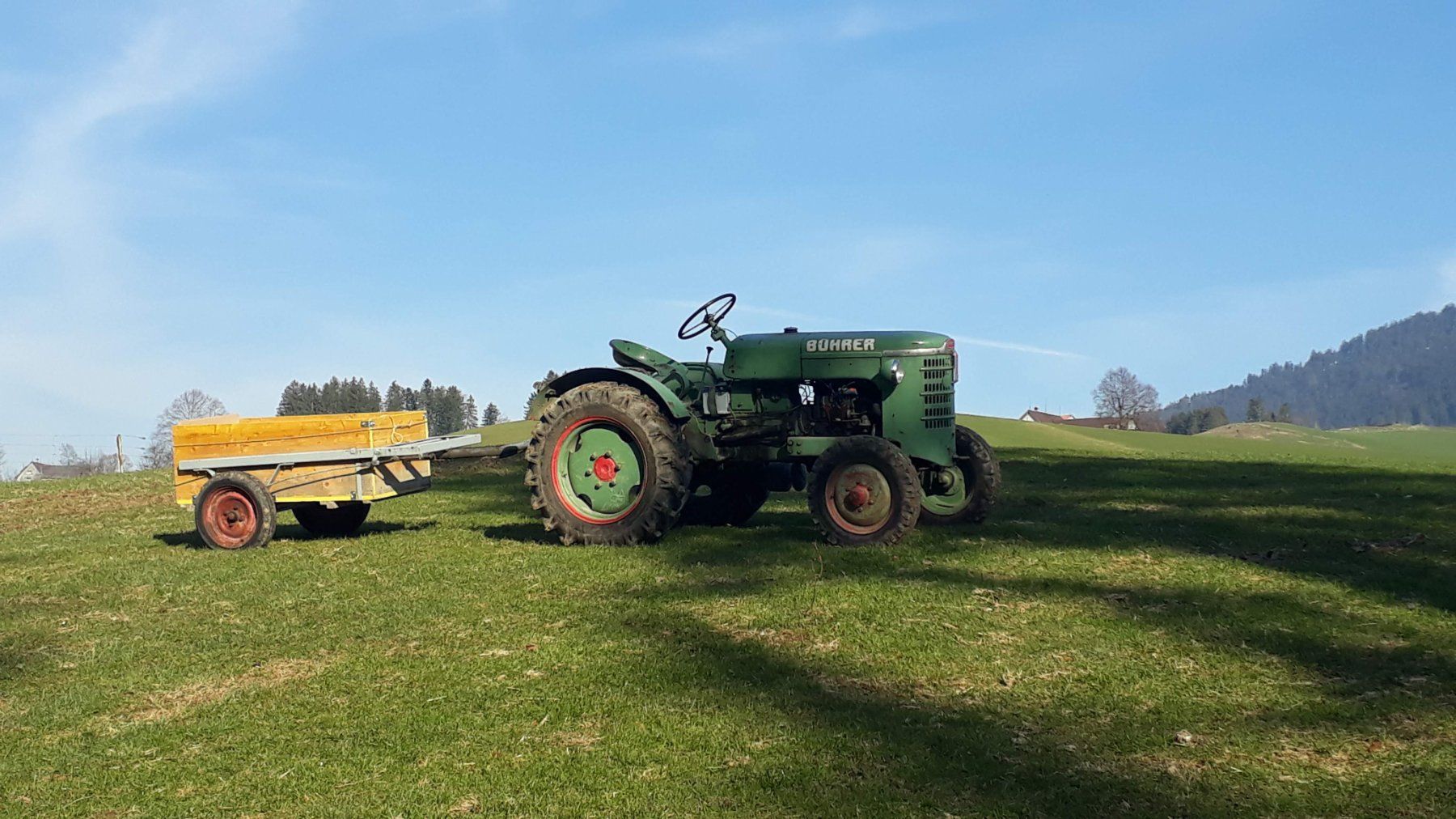 Bührer Trattori: Bührer UO4 Oldtimer-Traktor mit Anhänger – Usato da Hundwil venduto da Powercat16 1