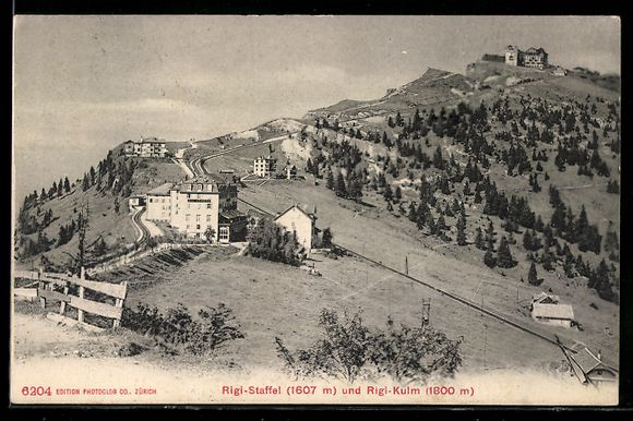 Ansichtskarten: AK Rigi-Staffel, Blick auf Rigi-Kulm – Gebraucht aus Berlin von bartko-reher