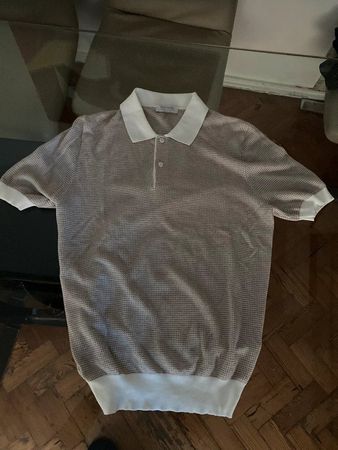 Neues Poloshirt Gran Sasso 46 S M Feinste Baumwolle Beige