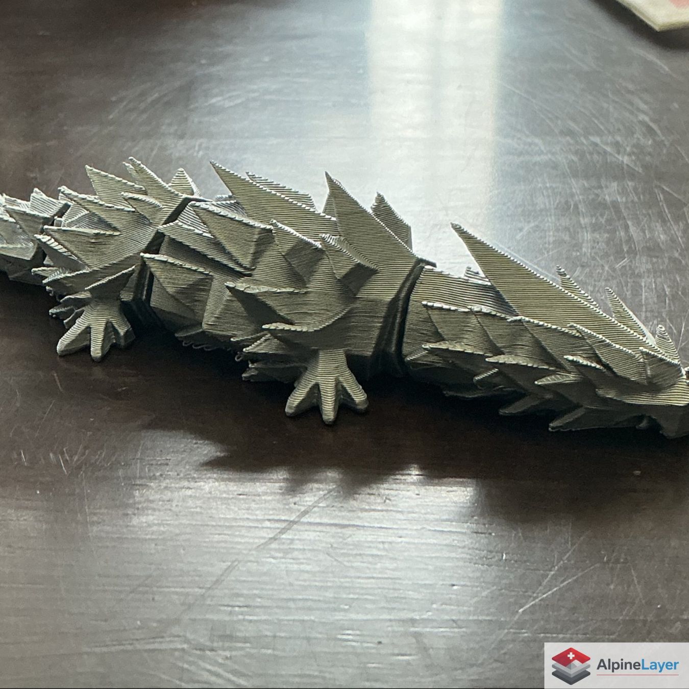 Statuette: Diamond Dragon Articulated 3D Printed Toy Light Grey – Nuovo (secondo la descrizione) da Losone venduto da AlpineLayer