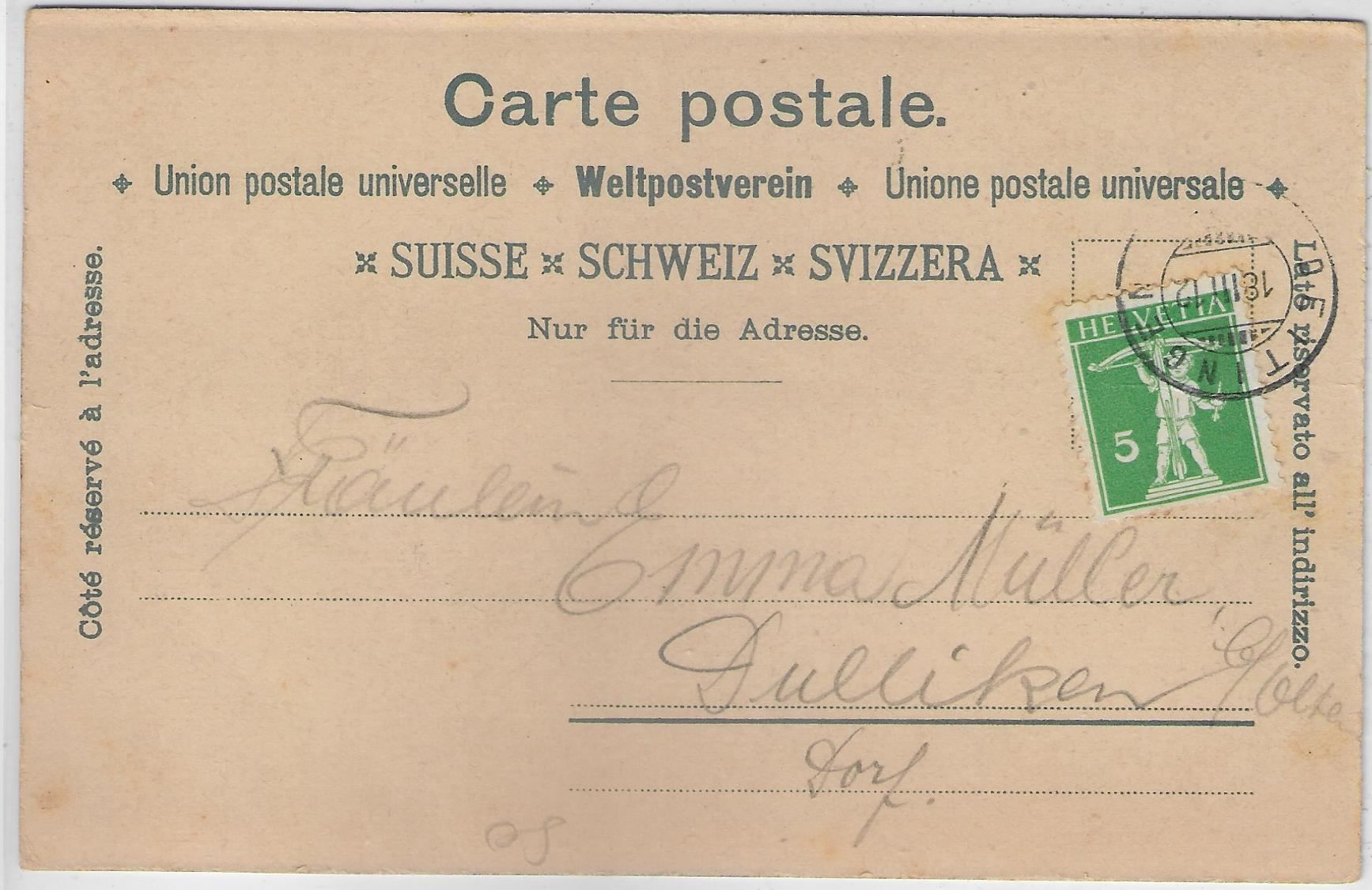 Cartoline postali: Gruss aus Kriegstetten - Litho - Kirche, – Usato da Ettingen venduto da Kartenplanet 1