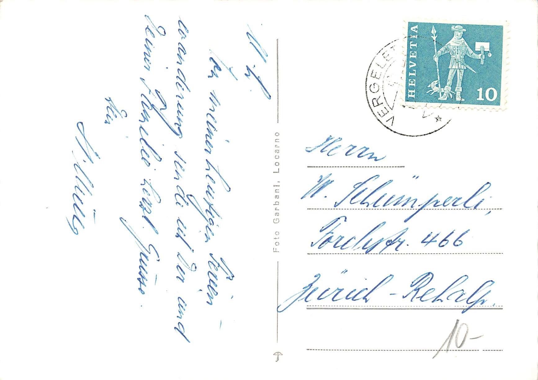 Cartoline postali: Vergeletto Onsernone TI G – Usato da Biasca venduto da Blenio71 1