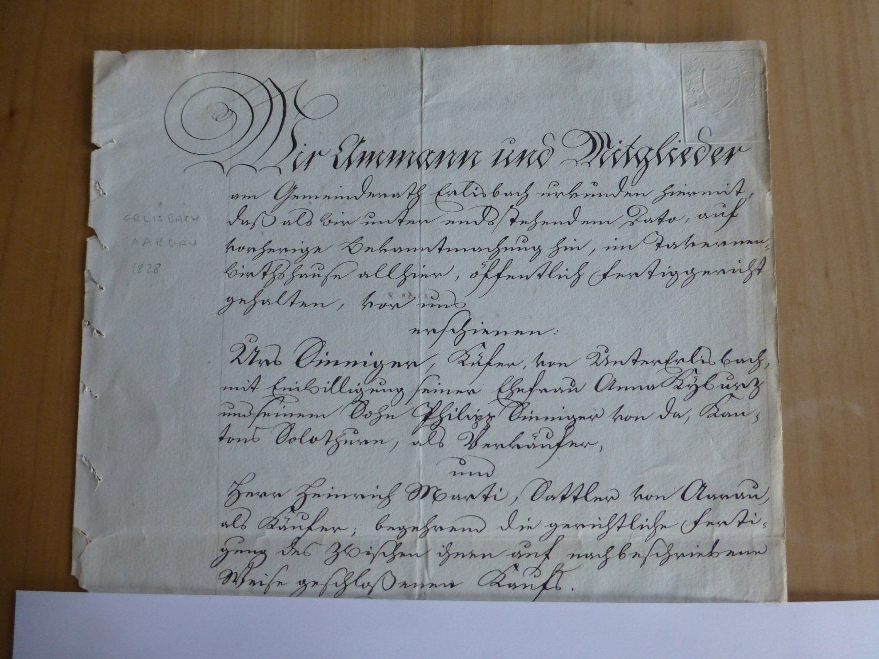 Documenti: Erlinsbach, 1828 – Usato da Bettlach venduto da 1saurer 2