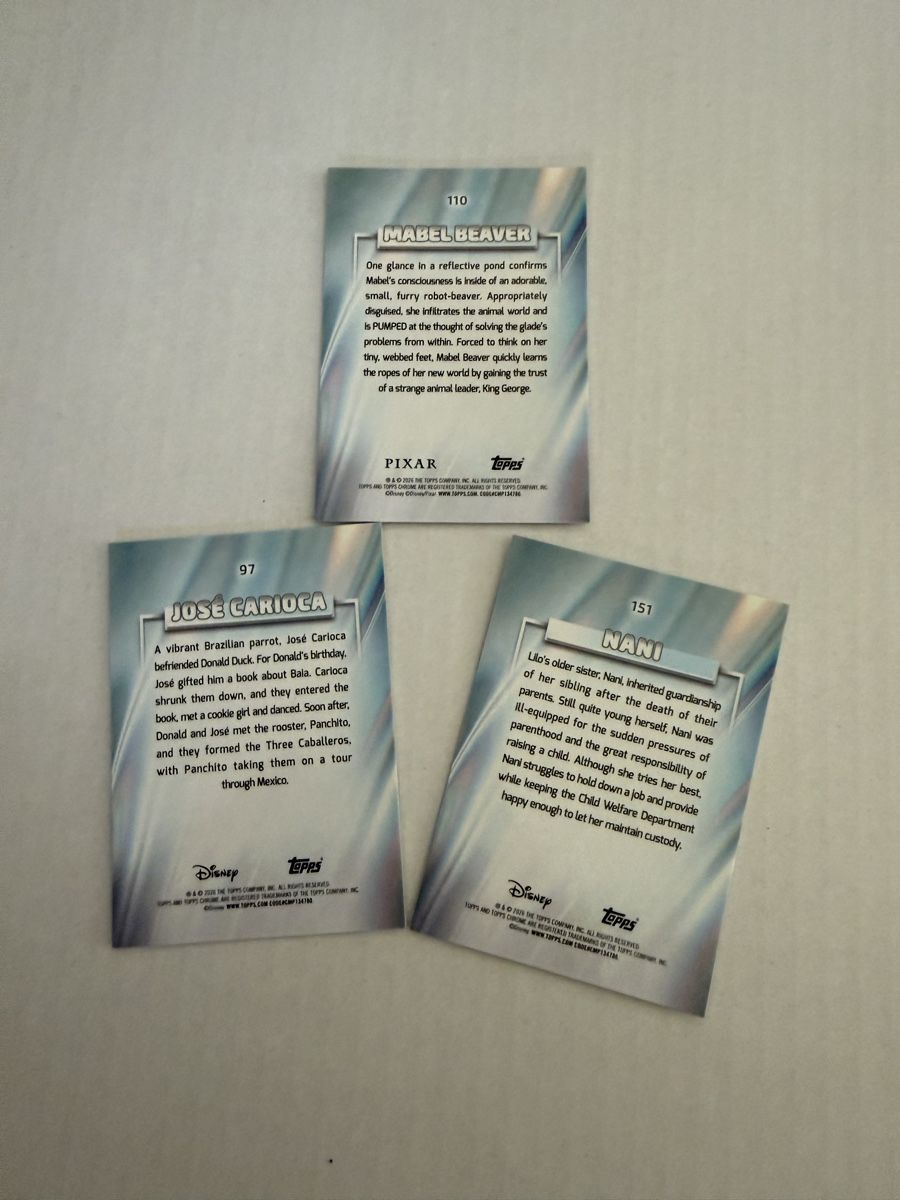 Topps Carte collezionabili: 3 cartes Topps chrome Disney  – Nuovo (secondo la descrizione) da La Chaux-de-Fonds venduto da Chacha99 1