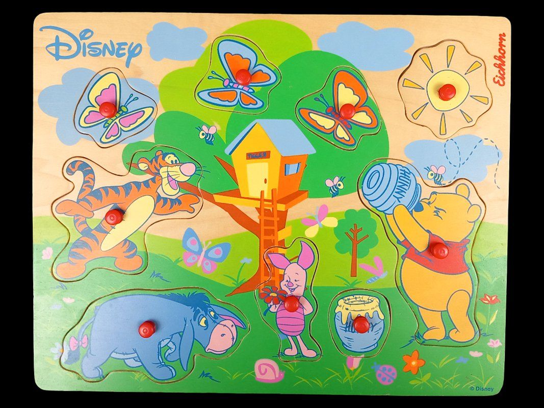 Eichhorn Puzzle: DISNEY Eichhorn Holz-Steckpuzzle – Usato da Hünenberg venduto da Restwert_Zug