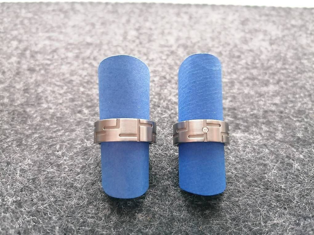 Anelli: Ringe aus Edelstahl mit Muster – Nuovo (secondo la descrizione) da Birrhard venduto da pas_5sl2