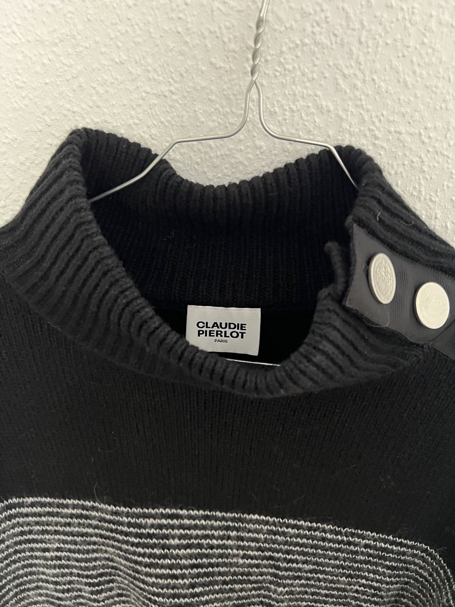 Claudie Pierlot Pullover & Sweatshirts: Pull Claudie Pierlot rayé noir/gris - Taille 3 – Gebraucht aus Montreux von ZeAe