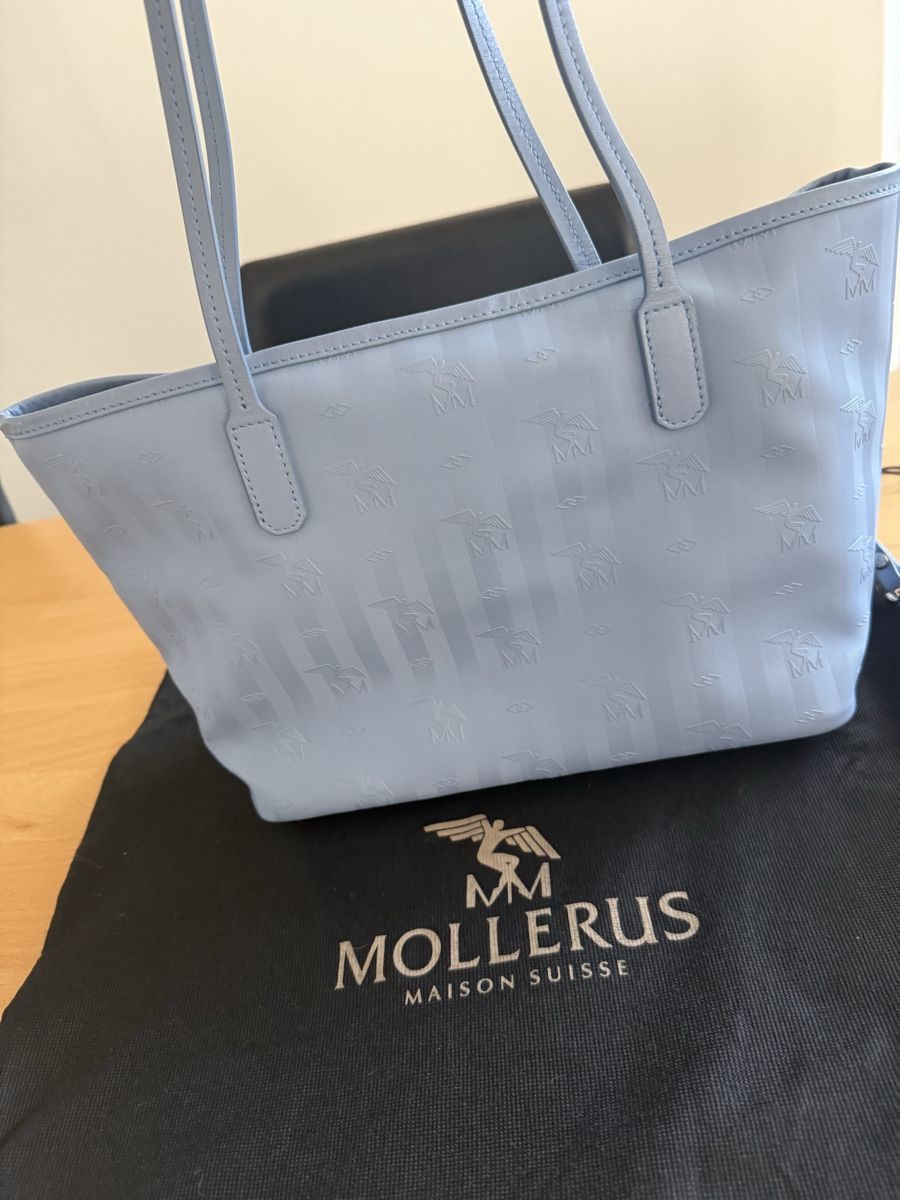 Maison Mollerus Borse da donna: Mollerus Genf Shopper Hellblau – Usato da Remetschwil venduto da Ka95 2