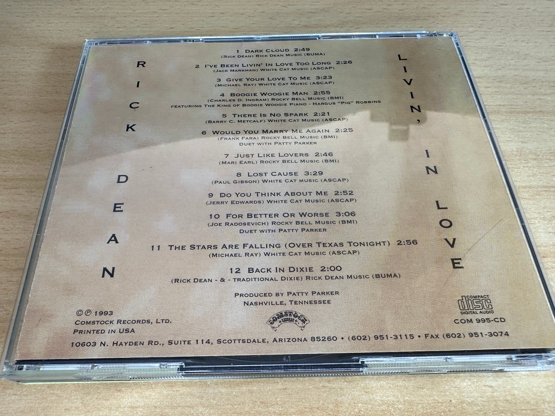 CD: Rick Dean - Livin' In Love – Usato da Rikon im Tösstal venduto da Alpenmutz 1
