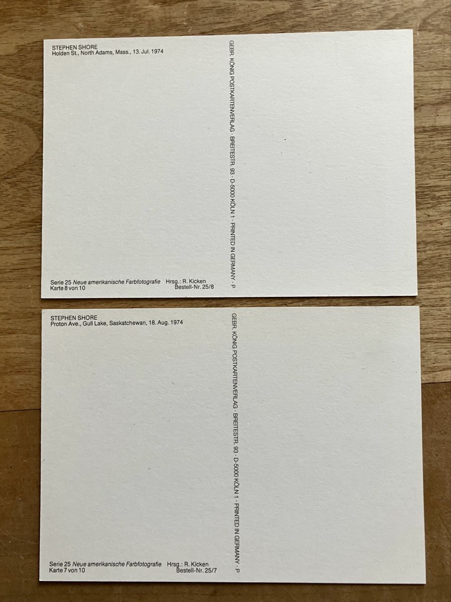 Cartes postales: 2 AK Stephen Shore – Neuf (Voir description) à Buchs AG par Allerleis 2