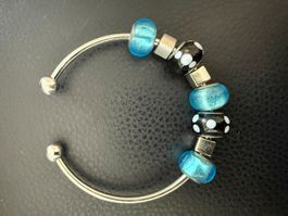 Modeschmuck Armreif -  die Beads sind Pandora kompatibel