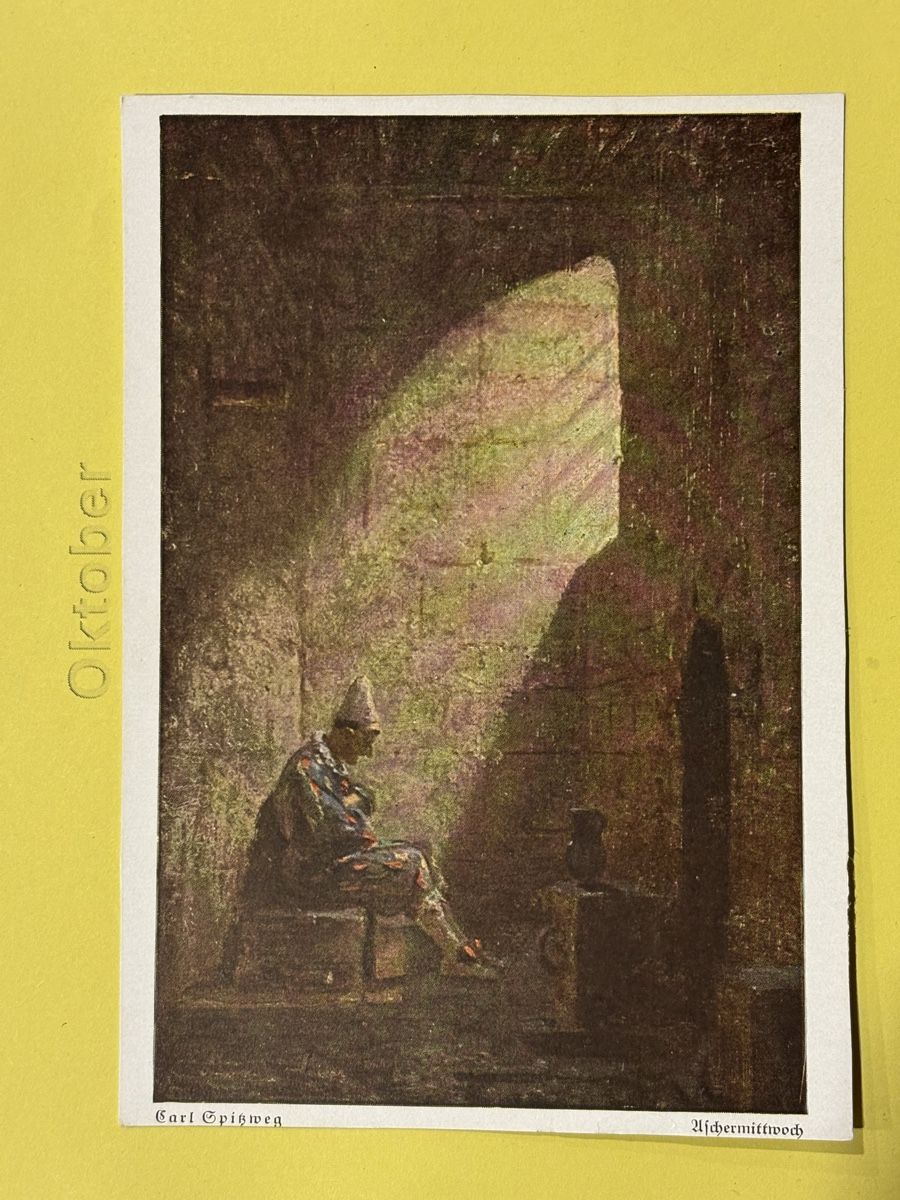 Ansichtskarten: AK mit Kunst von Carl Spitzweg / Aschermittwoch – Gebraucht aus Rümlang von Kartenpost1