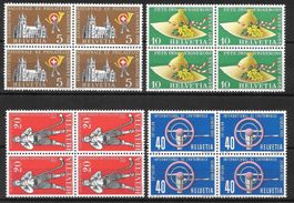 Werbemarken Viererblockserie 320 - 323 ** 15.2.1955