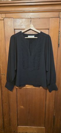 See by Chloé Crêpe-Bluse mit Spitzendetails