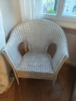 Gemütlicher Rattansessel, weiss