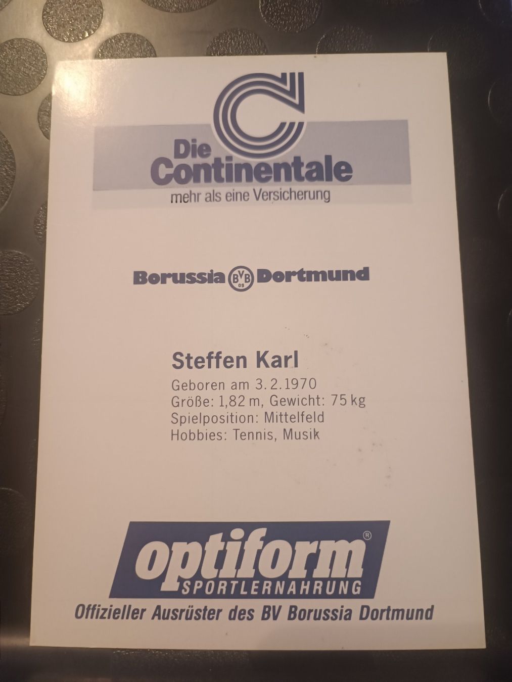 Autographes: Steffen Karl - BVB - Borussia Dortmund - Handsigniert – D'occasion à Menziken par Artographs 1