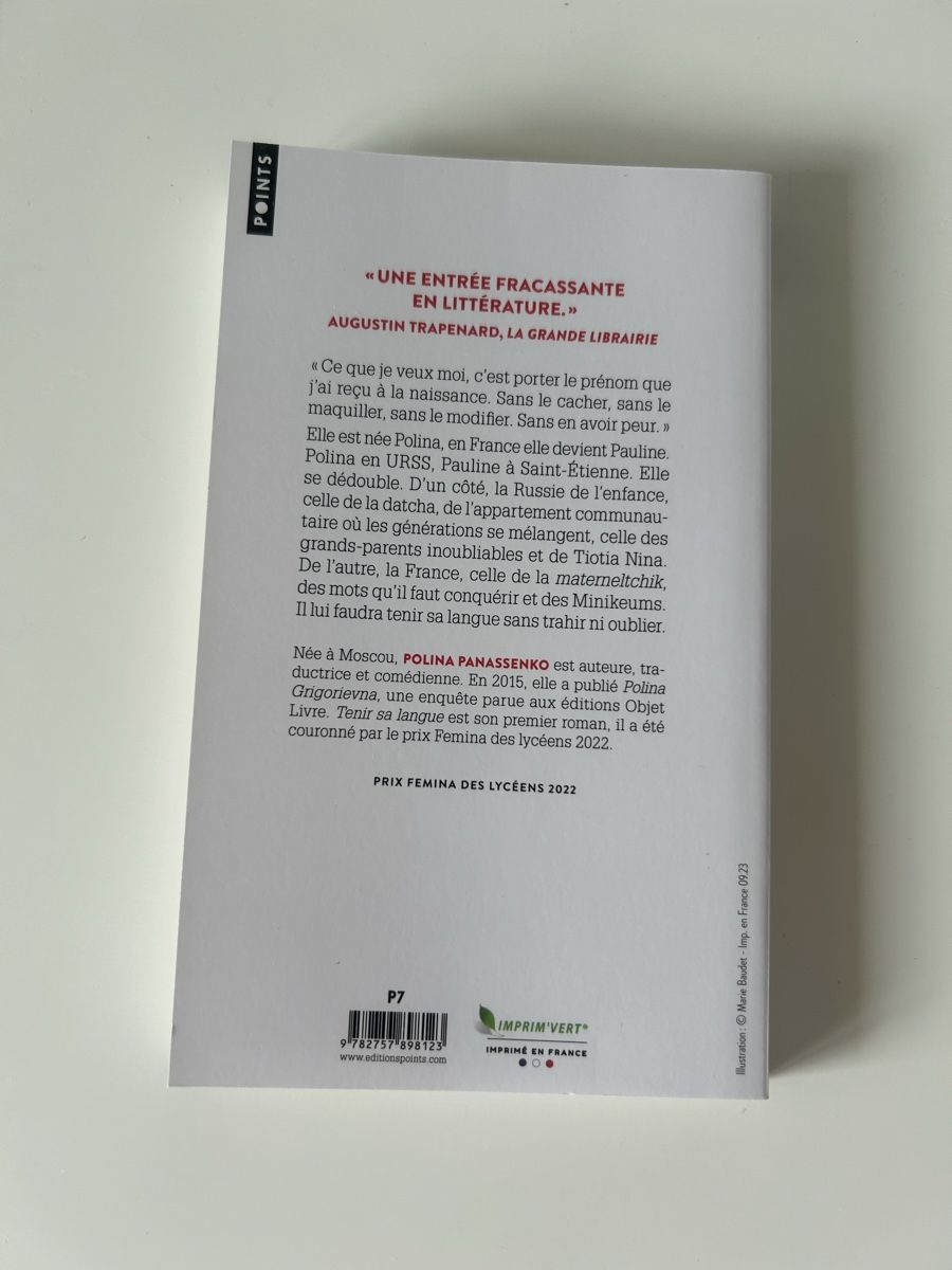 Libri: Roman "Tenir sa langue" de Polina Panassenko – Nuovo (secondo la descrizione) da Sonceboz-Sombeval venduto da Anna_Maria09 1