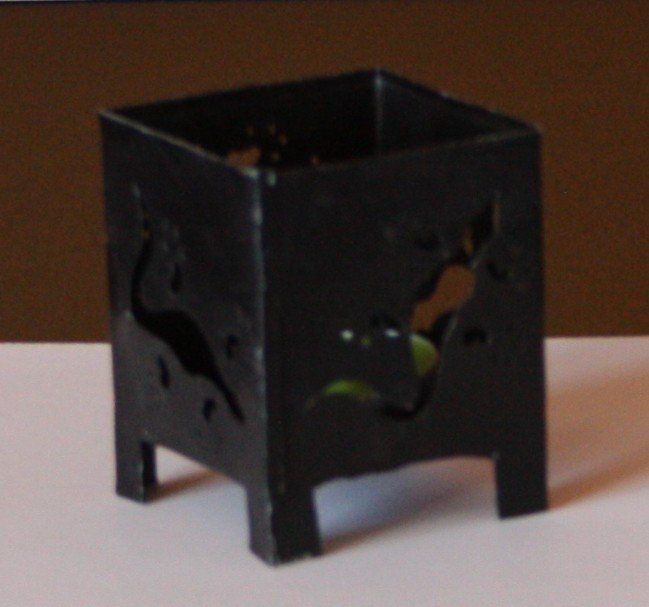 Portacandele: Windlicht Metall schwarz 6x6x7,5cm – Usato da Flüelen venduto da Diversicum-Shop 1