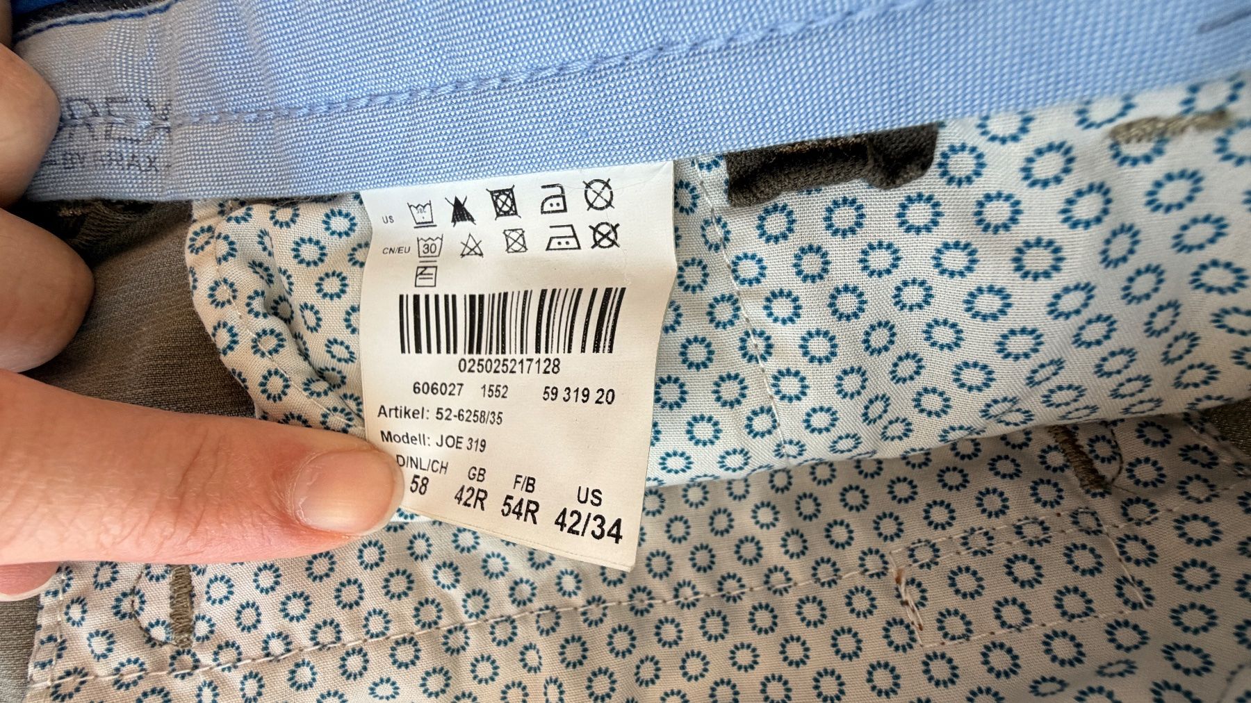 Brax Pantaloni: Hose - EUREX by BRAX Regular Cut blaugrau Gr. 58 42/32 – Usato da Winterthur venduto da Secondhand-Family 1